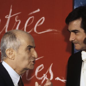 Archives - En France, à Paris, Louis de Funès, Jean-Claude Brialy, Michel Sardou le 29 décembre 1978.