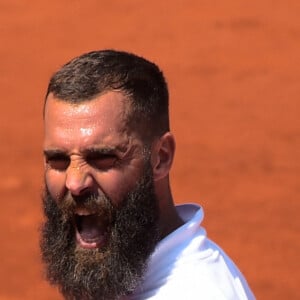 Attitude - Joie de Benoit Paire ( France ) - Victoire de C.Norrie face à B.Paire (7-5, 4-6, 3-6, 6-1, 6-4 ) lors des Internationaux de France de Tennis de Roland Garros 2023, le 29 mai 2023. © Federico Pestellini / Panoramic / Bestimage 