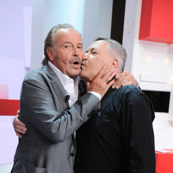 Exclusif - Michel Leeb et Jean Marie Bigard - Enregistrement de l'émission Vivement dimanche au studio Gabriel, présentée par M.Drucker et diffusée sur France 3 le 8 octobre 2023. © Guillaume Gaffiot / Bestimage