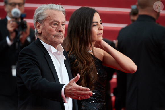 Alain Delon et sa fille Anouchka Delon lors de première du film "Une Vie Cachée" lors du 72ème Festival International du Film de Cannes, France, le 19 mai 2019. 