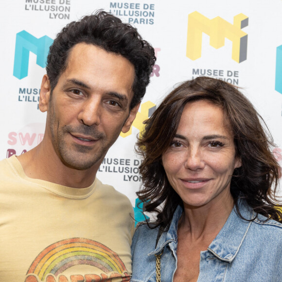 Exclusif - Tomer Sisley et sa femme Sandra Sisley - Soirée "Just an Illusion" au musée de l'Illusion à Paris le 8 juin 2022. © Jérémy Melloul/Bestimage