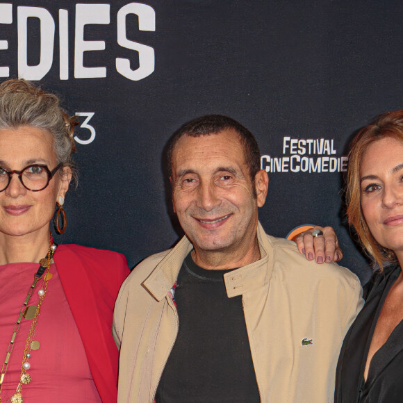 Exclusif - Armelle Lesniak, Zinedine Soualem et Shirley Bousquet - 6ème édition du Festival ciné comédie à Lille le 11 octobre 2023. Le rendez-vous est donné pour cinq jours de rire jusqu'au dimanche 15 octobre. Une sixième édition mettant à l'honneur le comédien Michel Serrault, mort en 2007. © Stéphane Vansteenkiste/Bestimage 
