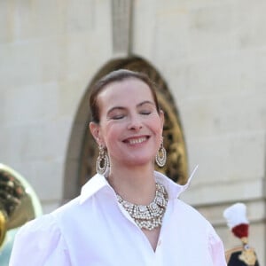 Carole Bouquet - Dîner d'Etat au château de Versailles en l'honneur de la visite officielle du roi et de la reine d'Angleterre en France. Le 20 septembre 2023. © Stéphane Lemouton / Bestimage