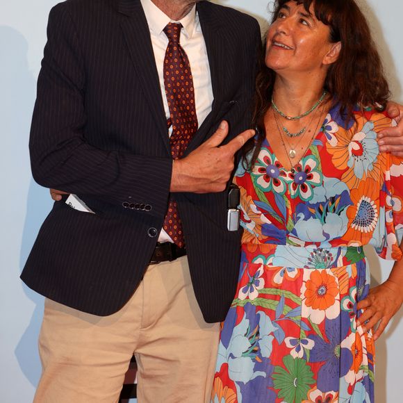 Romane Bohringer et Philippe Rebbot à la projection des trois premiers épisodes de la fiction "L'amour flou" lors de la 23ème édition du Festival de la Fiction tv de la Rochelle 2021 à La Rochelle, France, le 15 septembre 2021. © Jean-Marc Lhomer/Bestimage 