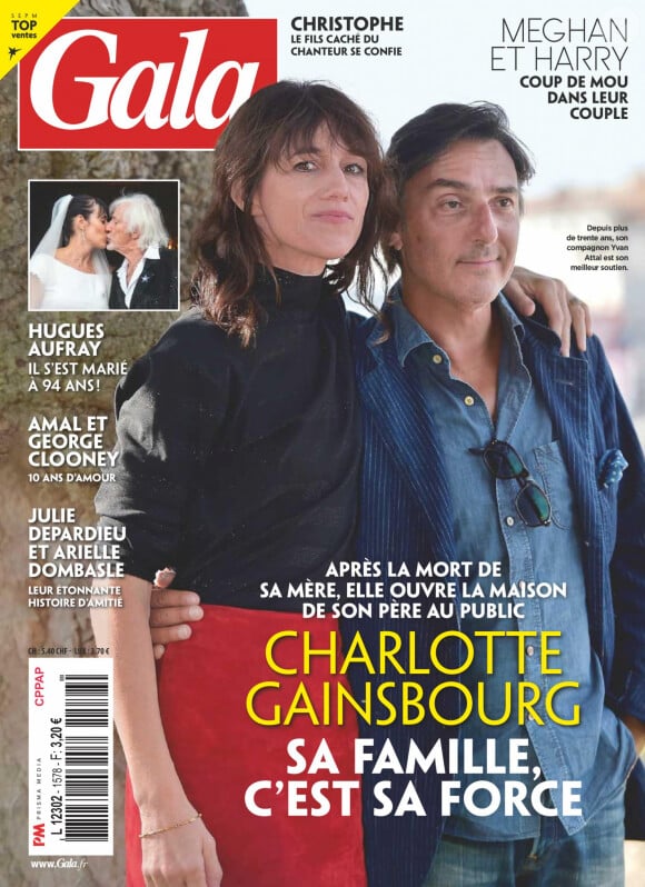 Yvan Attal et Charlotte Gainsbourg en couverture de Gala.