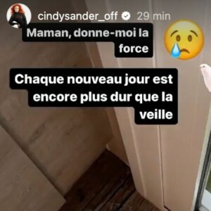 Cindy Sander a posté plusieurs vidéos sur son compte Instagram pour exprimer sa souffrance