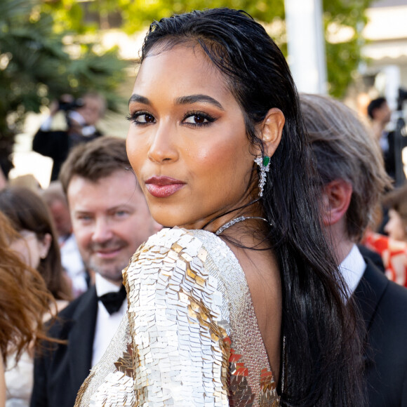 C'est encore une fois pas de chance pour Clémence Botino.
Clémence Botino - Montée des marches du film " Club Zéro " lors du 76ème Festival International du Film de Cannes, au Palais des Festivals à Cannes. © Jacovides-Moreau / Bestimage