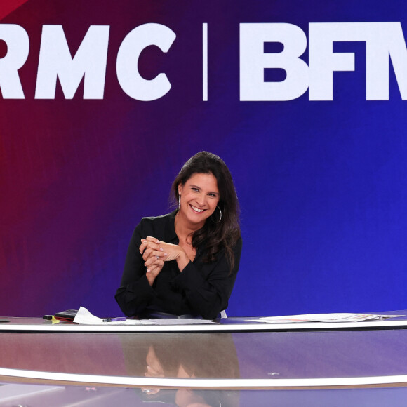 Apolline de Malherbe lors de la conférence de presse de rentrée BFM TV. - RMC du groupe Altice France à Paris, France, le 31 août 2023. © Coadic Guirec/Bestimage