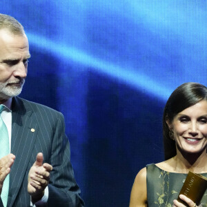 King Felipe VI and Queen Letizia attend 'La Vanguardia Awards' at the Museu Nacional d'Art de Catalunya. Barcelona - September 18, 2023 