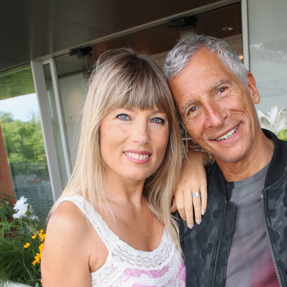 Exclusif - Nagui et sa femme Mélanie Page - Célébrités au Déjeuner France TV lors des Internationaux de France de Tennis de Roland Garros 2023 - Jour 15 à Paris le 11 Juin 2023. © Bertrand Rindoff / Bestimage