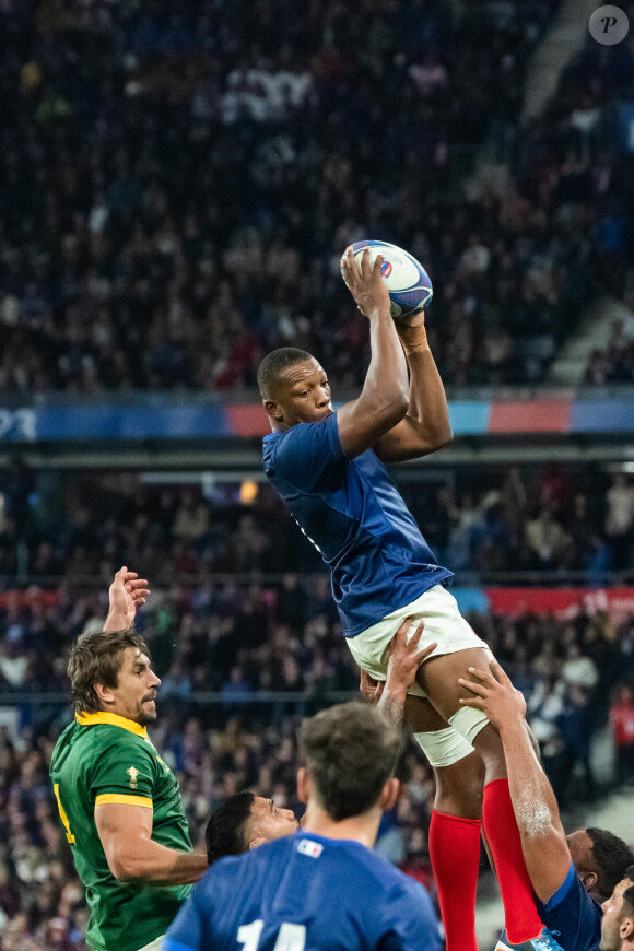 Ils ont subi un réel traumatisme
Cameron Woki (XV de France) - Coupe du Monde de Rugby France 2023 - Match de quart de finale "France-Afrique du Sud (28-29)" au Stade de France à Saint-Denis 15 octobre 2023. 