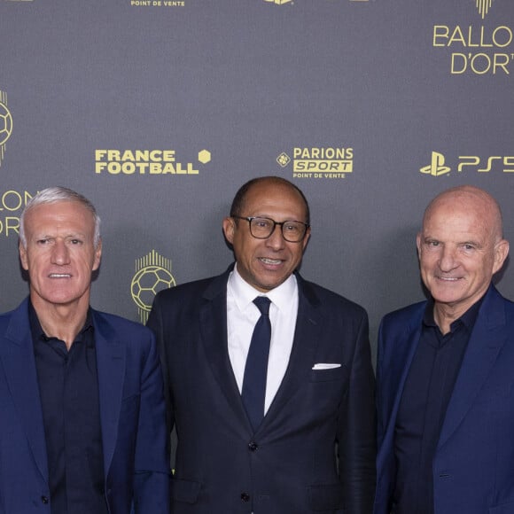 Didier Deschamps, Philippe Diallo, Guy Stéphan - Photocall de la 67ème cérémonie du Ballon d'Or au Théâtre du Chatelet à Paris le 30 octobre 2023. © Cyril Moreau/Bestimage