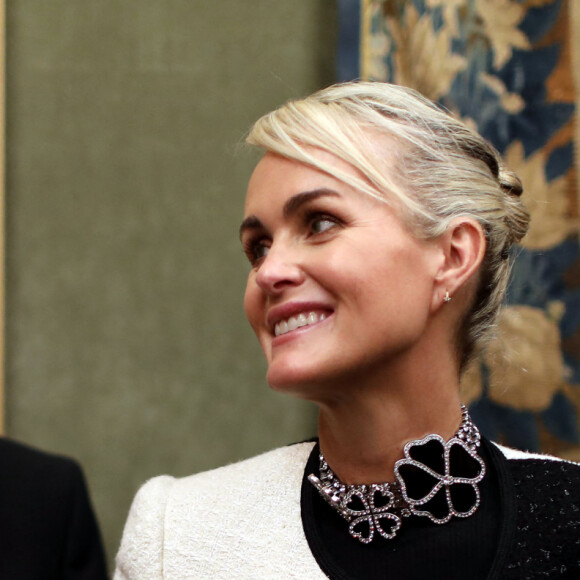 Exclusif - Laeticia Hallyday - Daniel Rondeau fait son entrée à l'Académie Française lors d'une séance solennelle sous la Coupole à l'Institut de France à Paris. Le 4 Novembre 2021 © Dominique Jacovides / Bestimage 