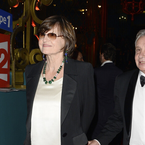 Michel Sardou et sa femme Anne-Marie Périer - La 26e nuit des Molières aux Folies Bergère à Paris, le 2 juin 2014.