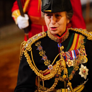 Premier "discours du trône" du roi Charles III d'Angleterre devant la chambre des Lords au palais de Westminster à Londres, le 7 novembre 2023.  The Princess Royal arrives at the Sovereign's Entrance to the Palace of Westminster ahead of the State Opening of Parliament in the House of Lords, London. Picture date: Tuesday November 7, 2023.