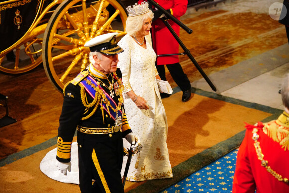 Le roi Charles III a fait son entrée au palais de Westminster pour son discours
Premier "discours du trône" du roi Charles III en présence de la reine Camilla devant la chambre des Lords au palais de Westminster à Londres