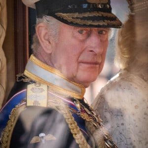 Premier "discours du trône" du roi Charles III en présence de la reine Camilla devant la chambre des Lords au palais de Westminster à Londres, le 7 novembre 2023