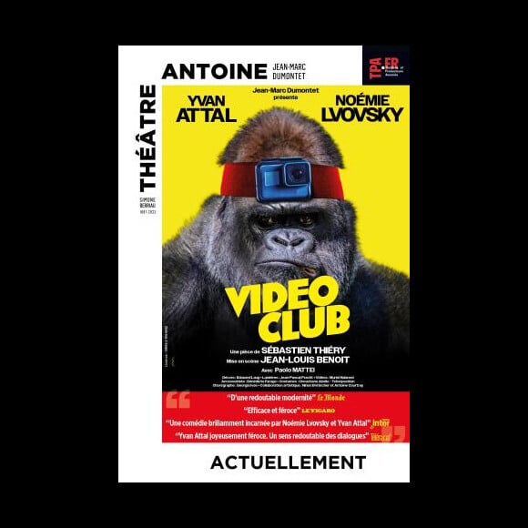 Affiche de la pièce "Vidéo Club" au théâtre Antoine
