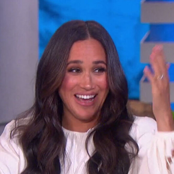 Meghan Markle sur le plateau de l'émission "The Ellen Show" à Los Angeles, le 17 novembre 2021. 