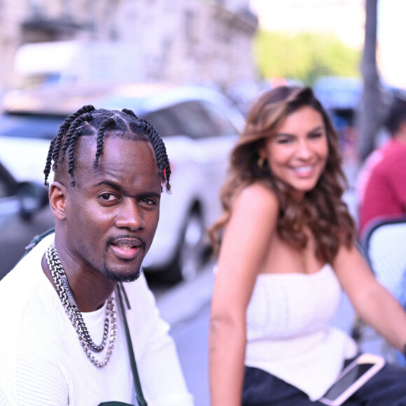 Exclusif - Black M et sa femme Léa Djadja - Inauguration du restaurant du rappeur Black M, le "Merci Charles !" au 35 Bd Berthier 750017 à Paris le 8 juin 2023. © Rachid Bellak/Bestimage