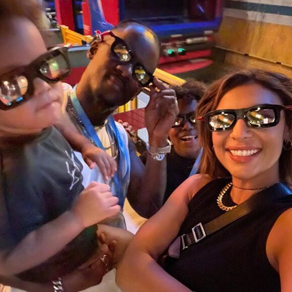 Léa Djadja, Black M et leurs deux enfants, Isaac, 11 ans et Sinaa, 3 ans