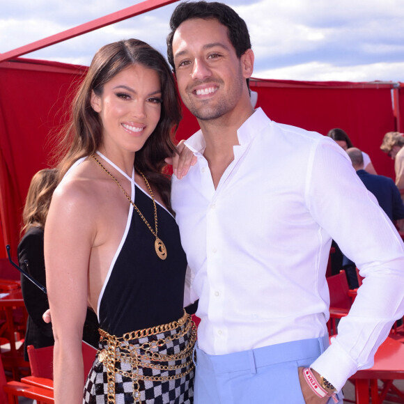 Iris Mittenaere et son compagnon Diego El Glaoui au défilé Etam Croisière 2023 à Saint-Tropez le 11 mai 2023. © Rachid Bellak / Bestimage 