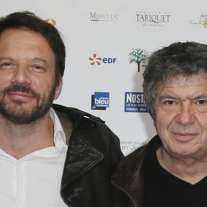 Les acteurs Samuel Le Bihan, Lionnel Astier pour " Alex Hugo soleil noir " lors du 18ème Festival des créations télévisuelles de Luchon, le 5 février 2016. © Patrick Bernard/Bestimage