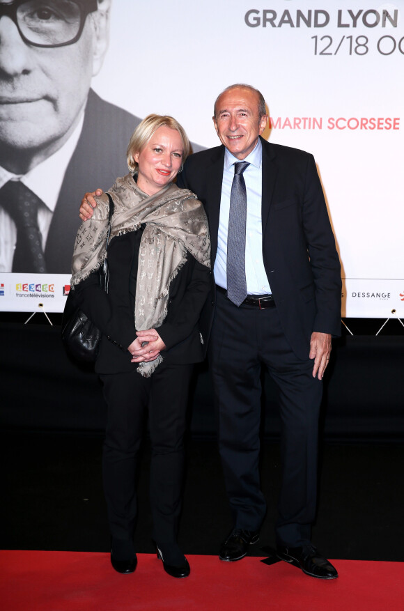 Gérard Collomb et sa femme Caroline - Soirée d'ouverture de la 7éme édition du Festival Lumière 2015 à la Halle Tony-Garnier à Lyon le 12 octobre 2015.