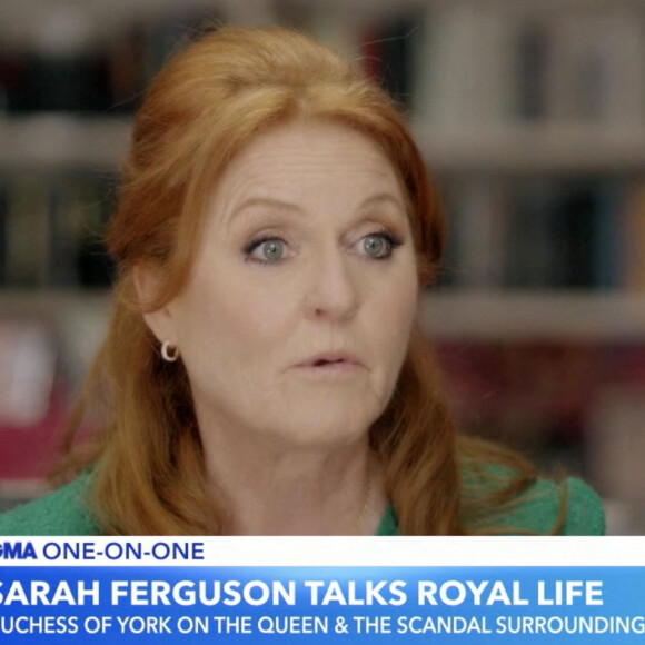 Sarah Ferguson sur le plateau de l'émission "Good Morning America" à Los Angeles, le 7 mars 2023.