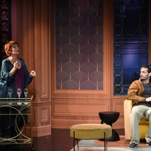 Véronique Genest, Daniel Russo, Messaline Paillet, Edouard Collin - Filage de la pièce "Révélations" au théâtre de Passy à Paris le 17 novembre 2023. © Coadic Guirec/Bestimage