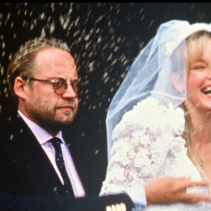 Mariage de David Hallyday et Estelle Lefébure, en Normandie, le 15 septembre 1989
