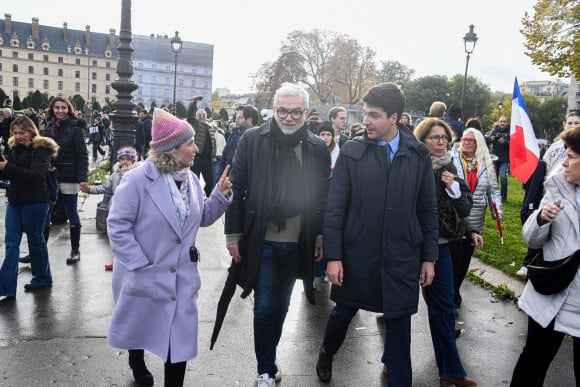 Pascal Praud - Marche pour la République et contre l'antisémitisme à Paris le 12 novembre 2023. © Lionel Urman / Bestimage