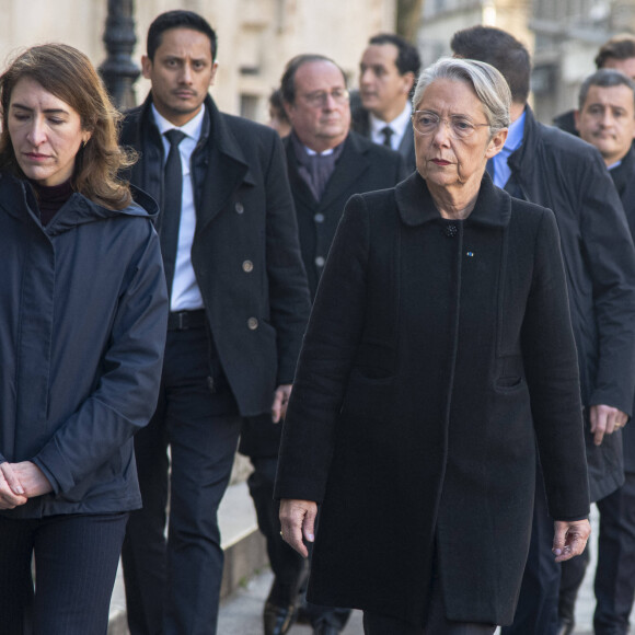 Elisabeth Borne - Obsèques de Gérard Collomb en la cathédrale Saint-Jean à Lyon. Le 29 novembre 2023 © Bony / Pool / Bestimage