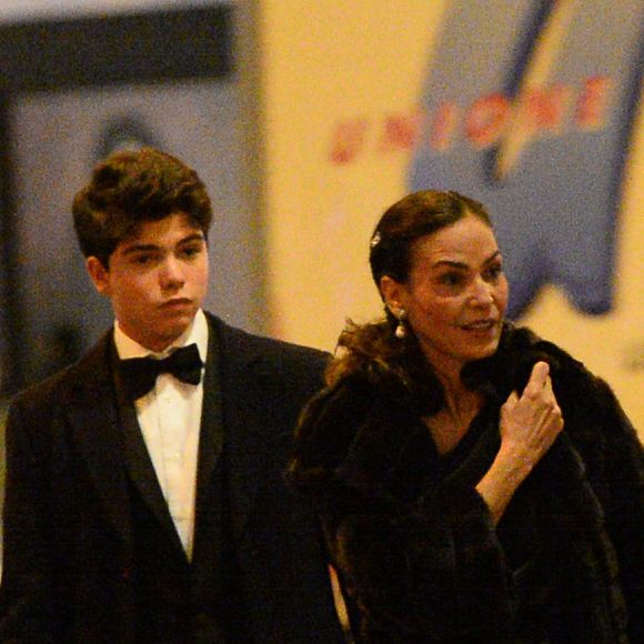 Exclusif - Inès Sastre fête ses 50 ans entourée de son fils Diego et d'une centaine d'invités au très select Travellers Club sur les Champs-Élysées à Paris le 21 Novembre 2023. 