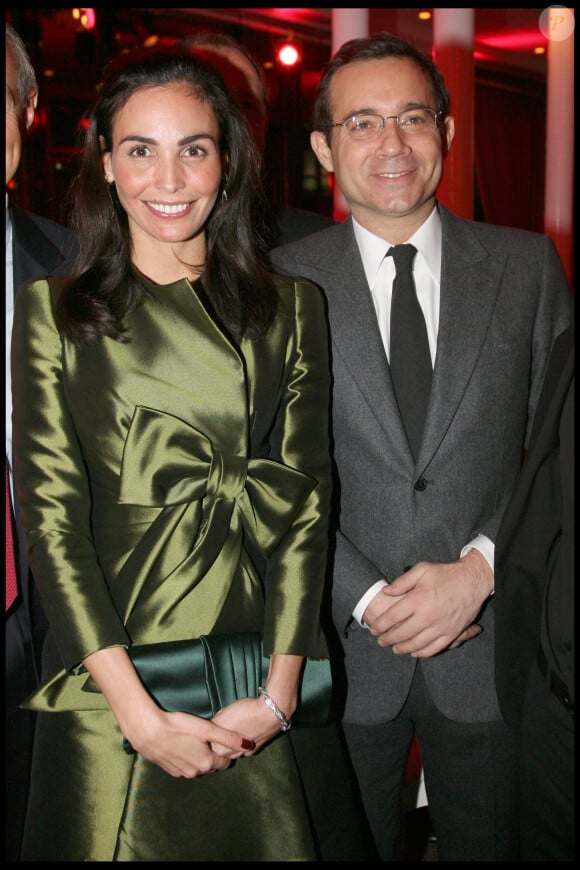 Ines Sastre et Jean-Luc Delarue au dîner de gala de la mode contre le Sida.