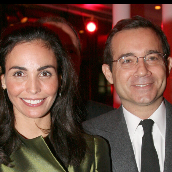 Ines Sastre et Jean-Luc Delarue au dîner de gala de la mode contre le Sida.