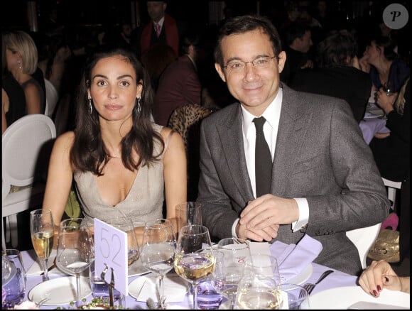 Ines Sastre et Jean-Luc Delarue au dîner de gala de la mode contre le Sida.