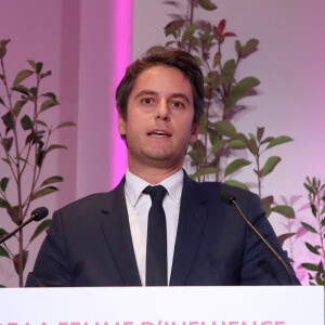 Gabriel Attal (Ministre de l'éducation) - 10ème édition du Prix de la Femme d'Influence au musée de l'homme à Paris le 5 décembre 2023. © Bertrand Rindoff / Bestimage 