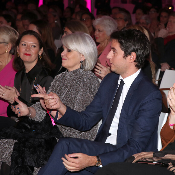 Michèle Alliot-Marie, Marie-Pierre Rixain, Isabelle Rome, Gabriel Attal (Ministre de l'éducation) et Marie-Amélie Le Fur (Présidente du Comité Paralympique) - 10ème édition du Prix de la Femme d'Influence au musée de l'homme à Paris le 5 décembre 2023. © Bertrand Rindoff / Bestimage