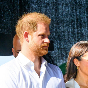 Le prince Harry, duc de Sussex et Meghan Markle, duchesse de Sussex aux Invictus Games 2023 à Dusseldorf pour une remise de prix le 16 septembre 2023.