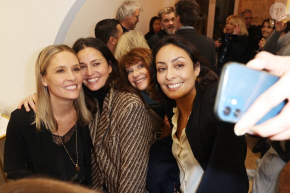 Exclusive - Lilou Fogli, Anne Charrier, Florence Pernel and Leila Kaddour lors du lancement du nouveau produit cosmétique de Chateau Berger (co-fondée par Lilou Fogli) à Paris le 6 décembre 2023.