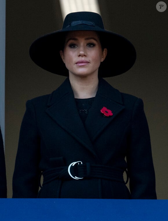 L'actrice, qui avait pour but de reprendre du service sur les tournages, pourrait ne pas avoir de travail 
Meghan Markle, duchesse de Sussex - La famille royale d'Angleterre lors du National Service of Remembrance à Londres le 10 novembre 2019.