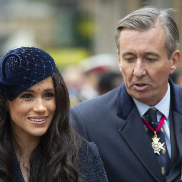 Le prince Harry, duc de Sussex, et Meghan Markle, duchesse de Sussex, assistent au 'Remembrance Day', une cérémonie d'hommage à tous ceux qui sont battus pour la Grande-Bretagne, à Westminster Abbey, le 7 novembre 2019. 