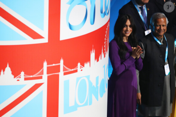 Meghan Markle, duchesse de Sussex, lors de la cérémonie d'ouverture du sommet "One Young World" au Royal Albert Hall à Londres. Le 22 octobre 2019 