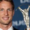 Jenson Button récompensé lors de la soirée des Laureus World Action Sportsperson of the Year à Abou Dabi le 10 mars 2010