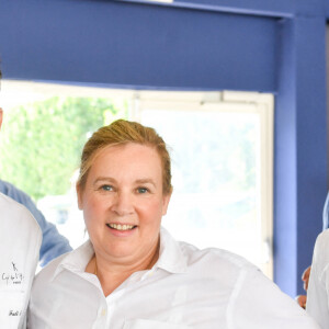 Exclusif - Hadi Frem, la chef Hélène Darroze et Thomas Gabriel - 9e édition du "Longines Paris Eiffel Jumping" au Champ de Mars à Paris, le 25 juin 2023. © Perusseau-Veeren/Bestimage