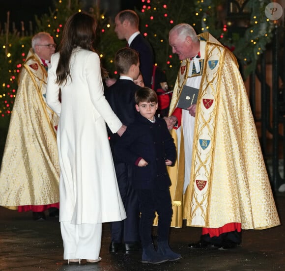 Catherine (Kate) Middleton, princesse de Galles,Le prince Louis de Galles - Traditionnel concert de Noël "Together At Christmas" à l'abbaye de Westminster à Londres le 8 décembre 2023. 