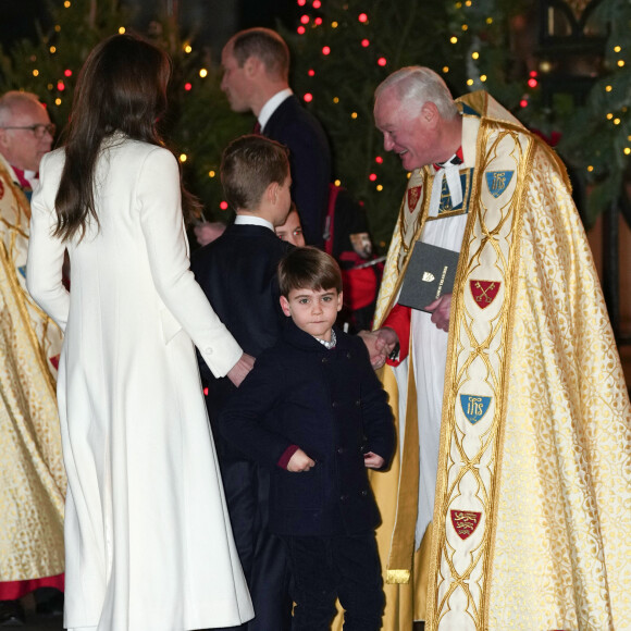 Catherine (Kate) Middleton, princesse de Galles,Le prince Louis de Galles - Traditionnel concert de Noël "Together At Christmas" à l'abbaye de Westminster à Londres le 8 décembre 2023. 