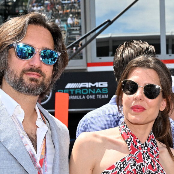 Charlotte Casiraghi et son mari Dimitri Rassam - La famille princière de Monaco lors du 80ème Grand Prix de Monaco de Formule 1 à Monaco le 28 mai 2023. © Bruno Bebert/Bestimage 