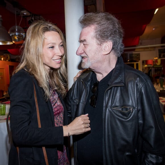 Laura Smet et Eddy Mitchell - Soirée en l'honneur de Nathalie Baye, organisée par Louis Michel Colla, à La Chope des Puces, restaurant mythique de Marcel Campion à Saint-Ouen. Le 30 avril 2018 © Cyril Moreau / Bestimage 